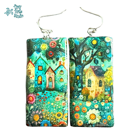 Folkart Village Earrings