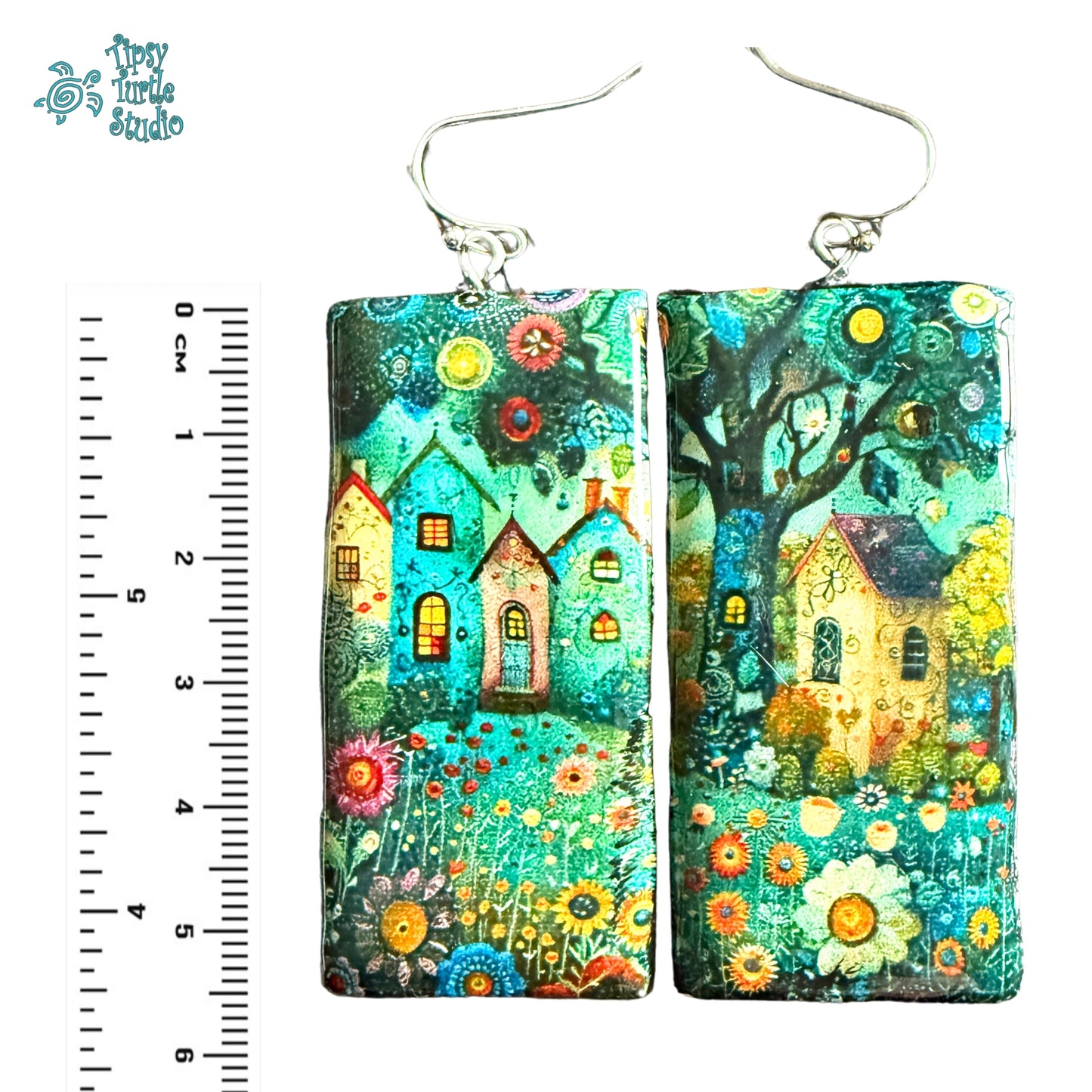 Folkart Village Earrings