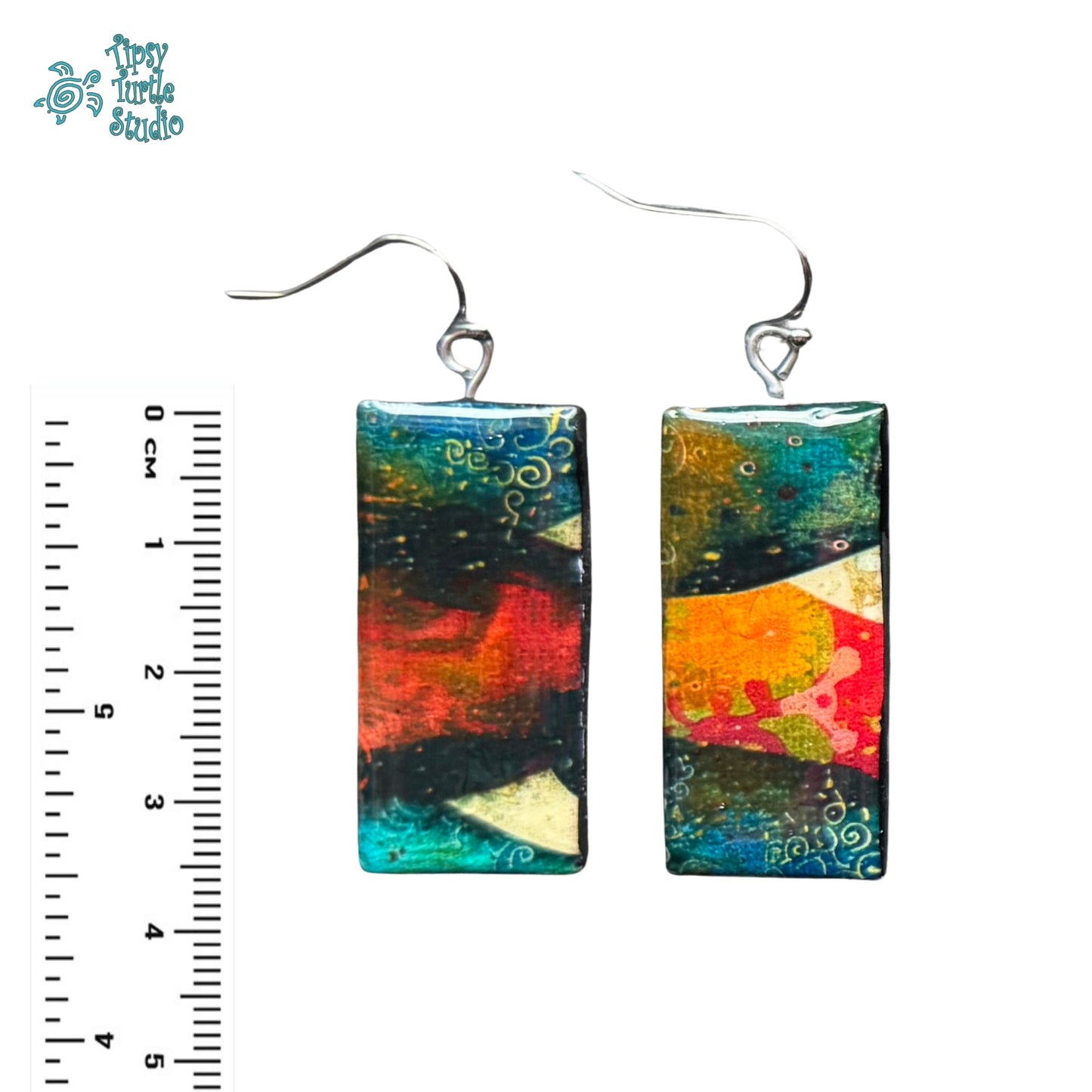 Abstract Colour Block Earrings